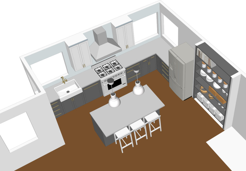 sketchup kitchen extension